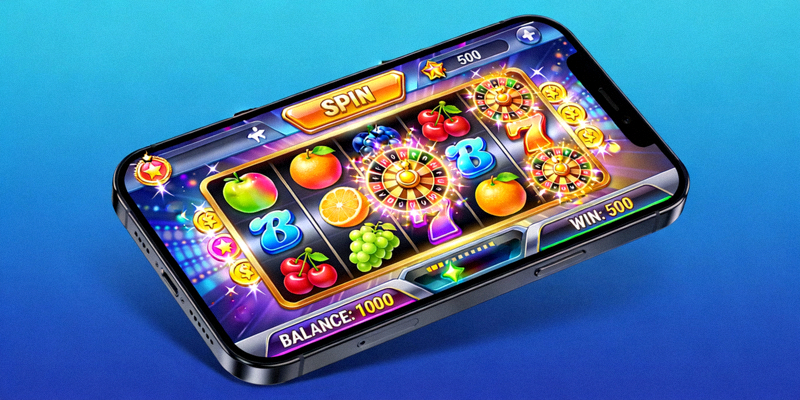 ภาพเกมสล็อตออนไลน์กราฟิกสวยงามบนหน้าจอมือถือ